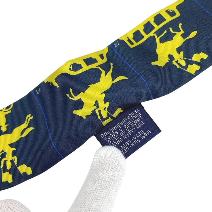■中古■　エルメス ツイリー スカーフ HERMES PARADE エルメス パラード ネイビー シルク 箱 【394676】3 |  | 05