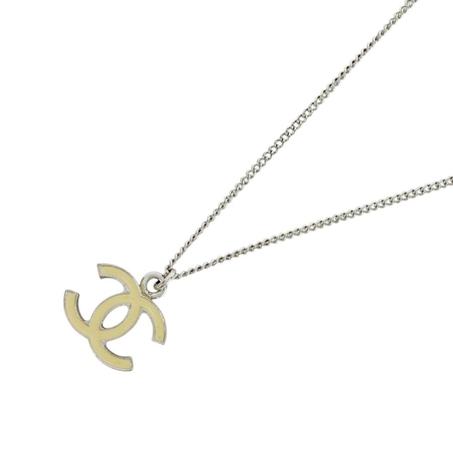 ■美品■　シャネル ココ ネックレス アクセサリー SS シルバー ホワイト 05V 【394751】3 |  | 01