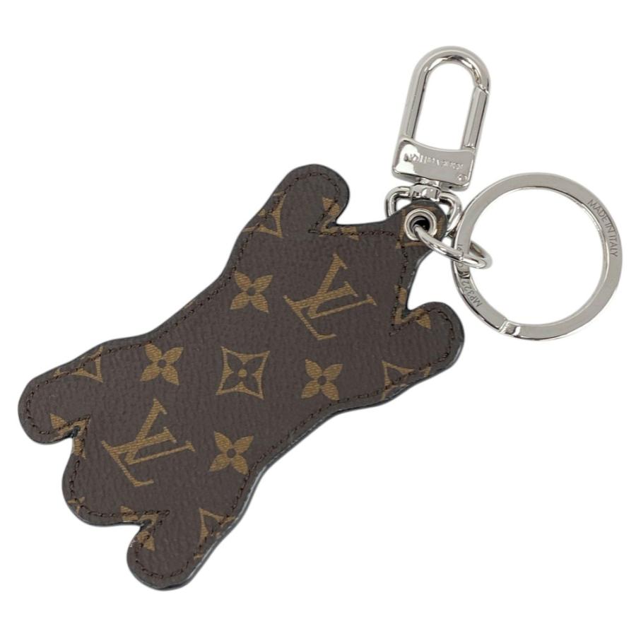 ■美品■　ルイヴィトン ポルトクレ LV MADE タイガー キーリング チャーム モノグラム レザー ブラウン イエロー MP3221 【394805】3 |  | 01