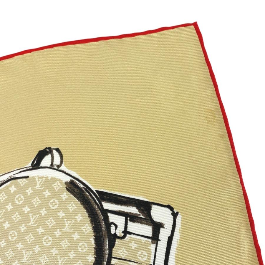 ■美品■　ルイヴィトン スカーフ トランク柄 シルク ブラウン M73984 箱 【394898】3 |  | 08