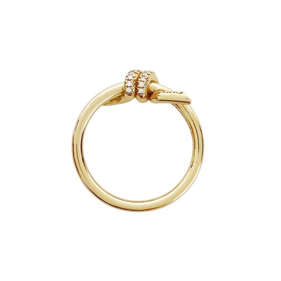 ■新同■　ティファニー ノット リング 指輪 ゴールド K18 YG 750 #9.5 3.9g  【398711】7 |  | 04