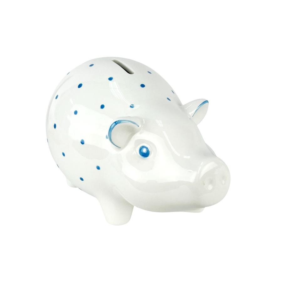 【美品】　昭和レトロ　『子ぶたの貯金箱』　ピギーバンク・オブジェ ティファニー □美品□ ピギー バンク 貯金箱 ブタ 小物 陶器 ドット柄