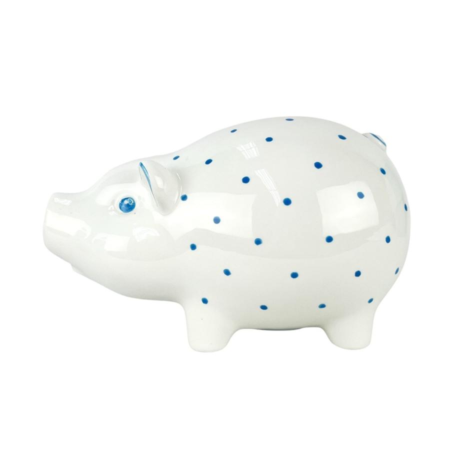 ティファニー □美品□ ピギー バンク 貯金箱 ブタ 小物 陶器 ドット柄