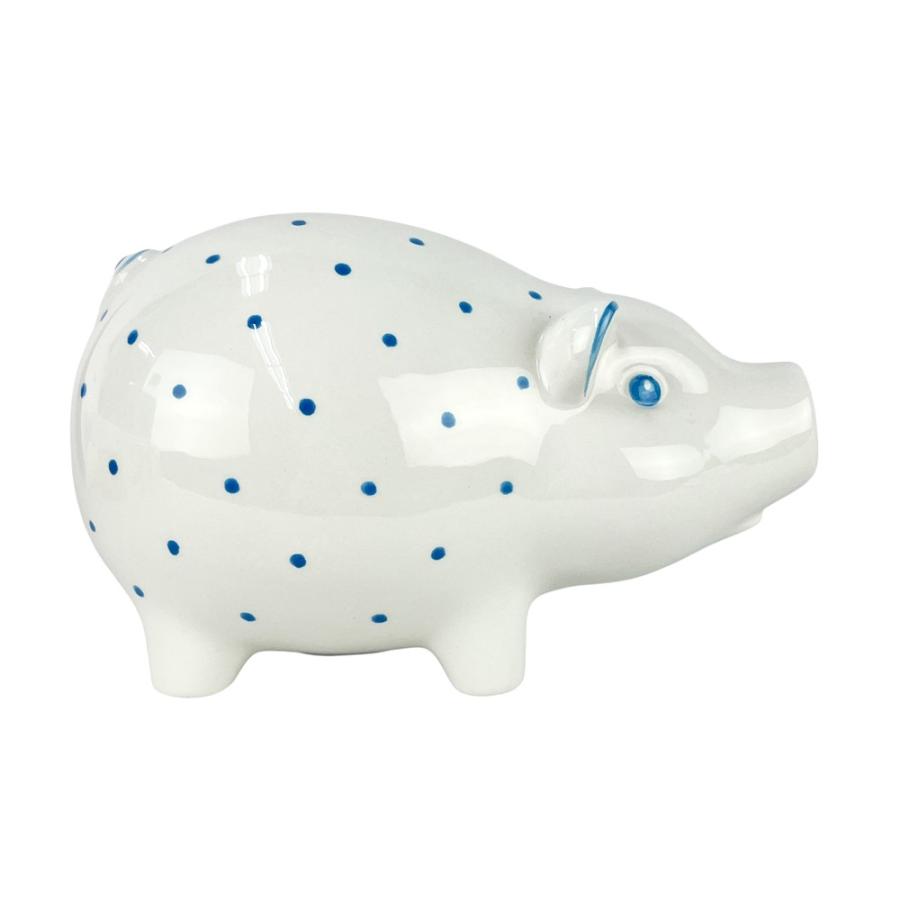 ティファニー □美品□ ピギー バンク 貯金箱 ブタ 小物 陶器 ドット柄