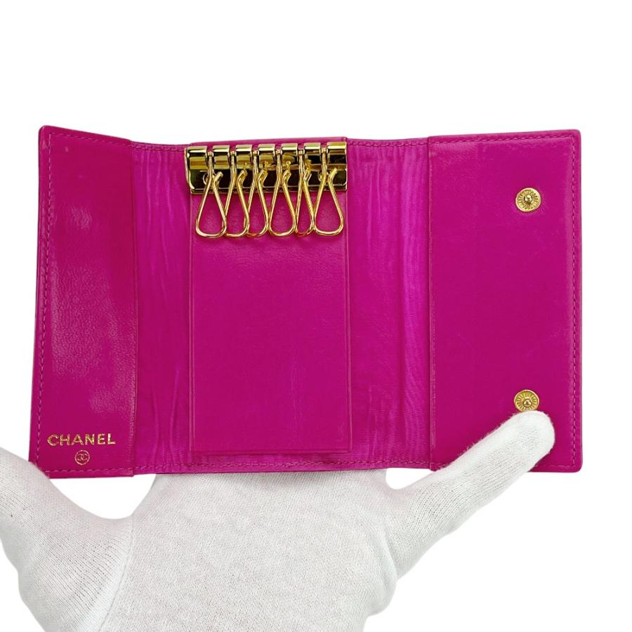 ■美品■　シャネル 6連 キーケース 鍵 ココマーク レザー キャビアスキン ピンク 【400193】7 |  | 06