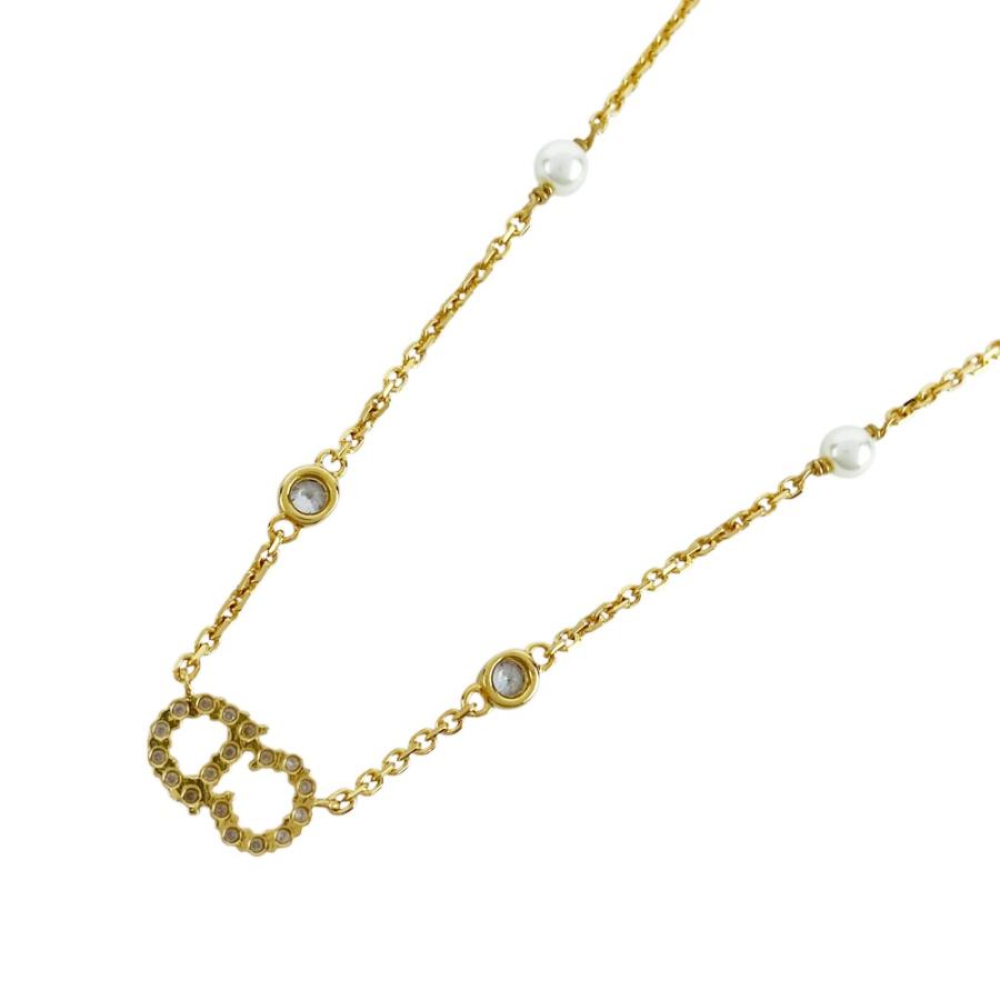 ディオール ■新同■ CLAIR D LUNE ネックレス アクセサリー ゴールド GP レジンパール ラインストーン N1033CDLCY 箱 【40102】5 |  | 01