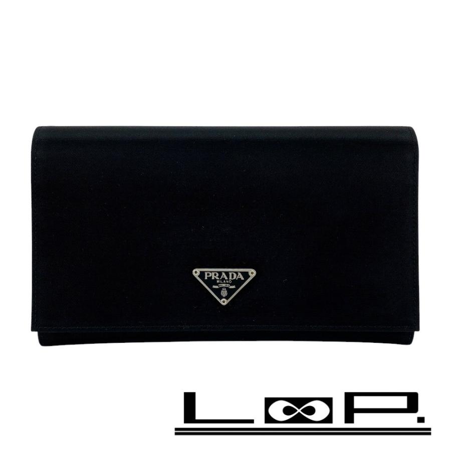 ◆SALE◆　■美品■　プラダ 長財布 テスート ナイロン サフィアーノ レザー ブラック NERO M608 箱 【288623】4 PRADA - ◇SALE◇ □美品□ プラダ 長財布 テスート ナイロン