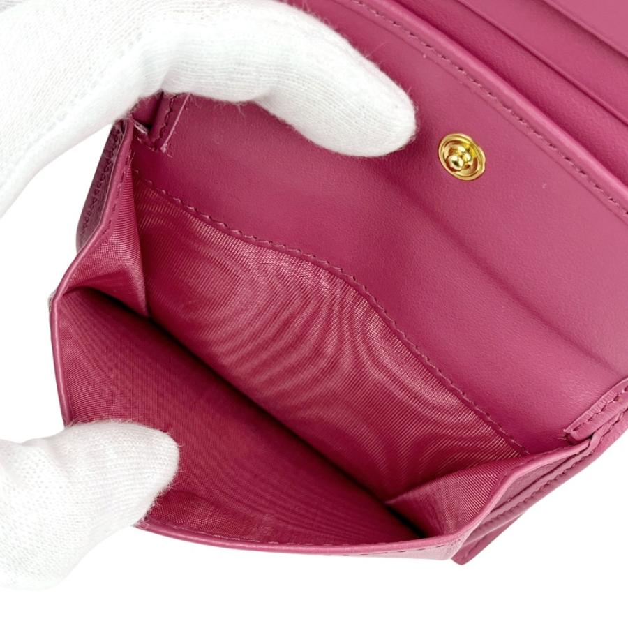 プラダ ■美品■ 二つ折り財布 ウォレット レザー ベージュ ピンク 1MV204 箱 【40188】13 |  | 07