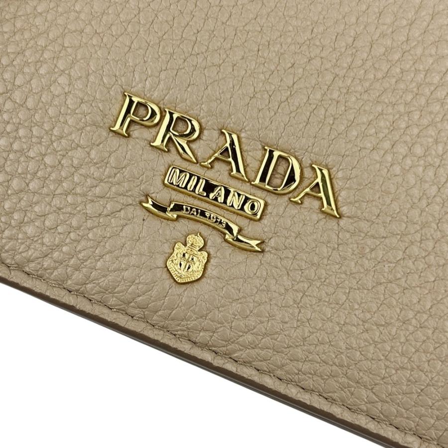 プラダ ■美品■ 二つ折り財布 ウォレット レザー ベージュ ピンク 1MV204 箱 【40188】13 |  | 08