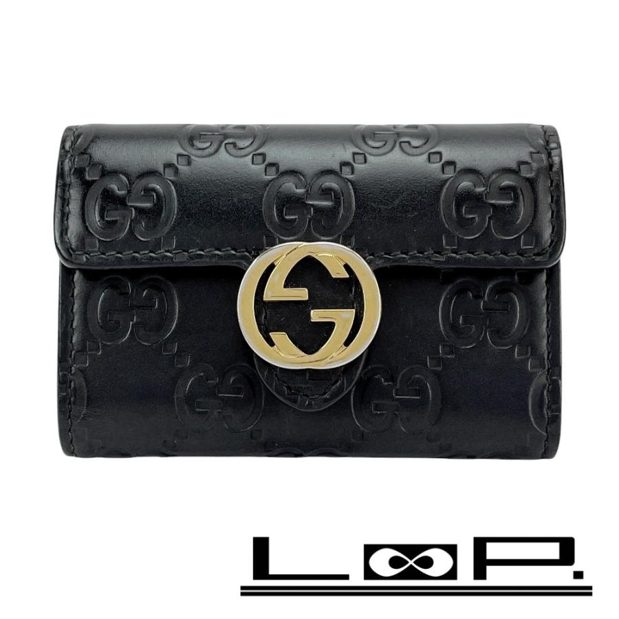 ■中古■　グッチ グッチシマ 6連 キーケース GGシグネチャー レザー メタル ブラック 369673 【401923】7 | 