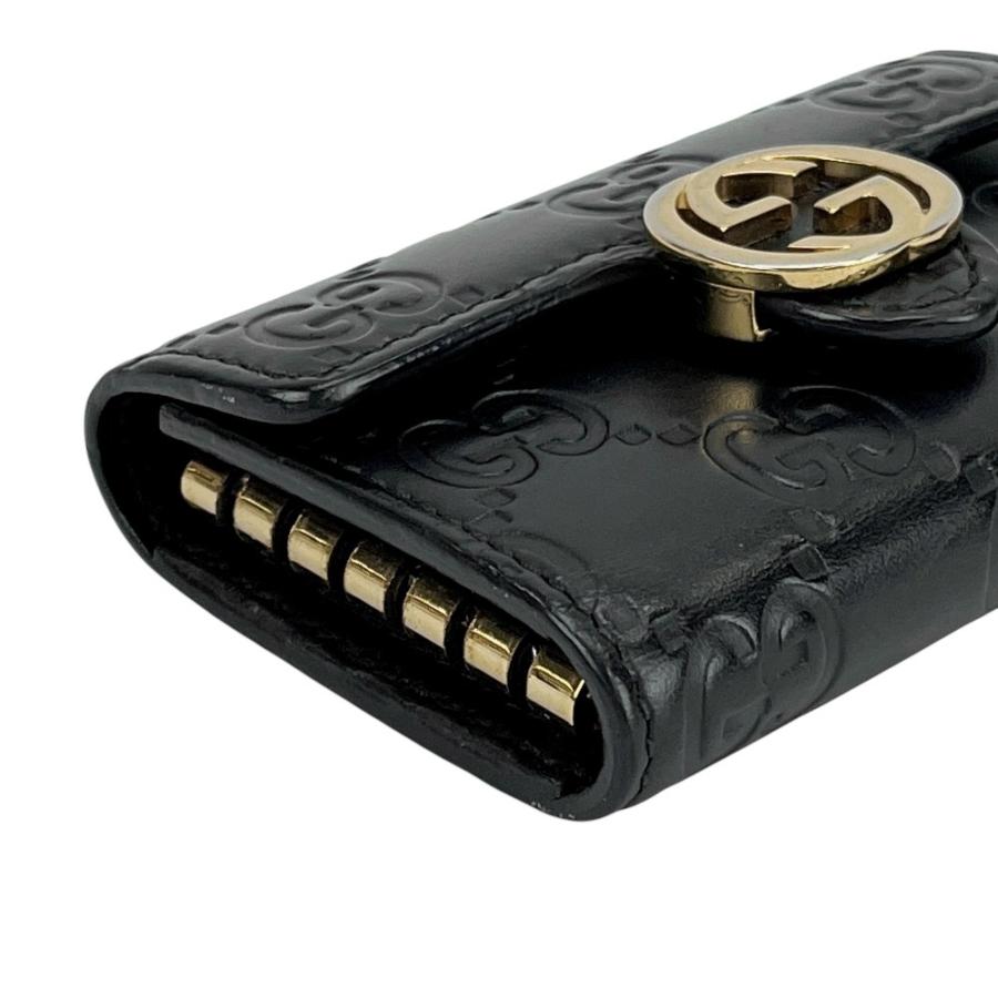 ■中古■　グッチ グッチシマ 6連 キーケース GGシグネチャー レザー メタル ブラック 369673 【401923】7 |  | 02