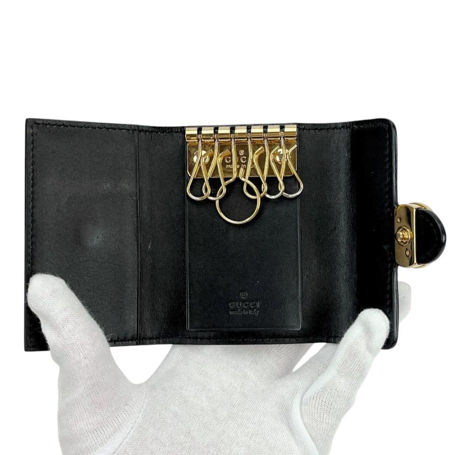 ■中古■　グッチ グッチシマ 6連 キーケース GGシグネチャー レザー メタル ブラック 369673 【401923】7 |  | 06