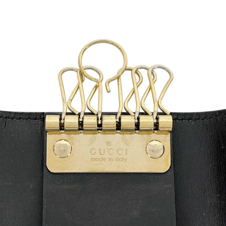 ■中古■　グッチ グッチシマ 6連 キーケース GGシグネチャー レザー メタル ブラック 369673 【401923】7 |  | 08