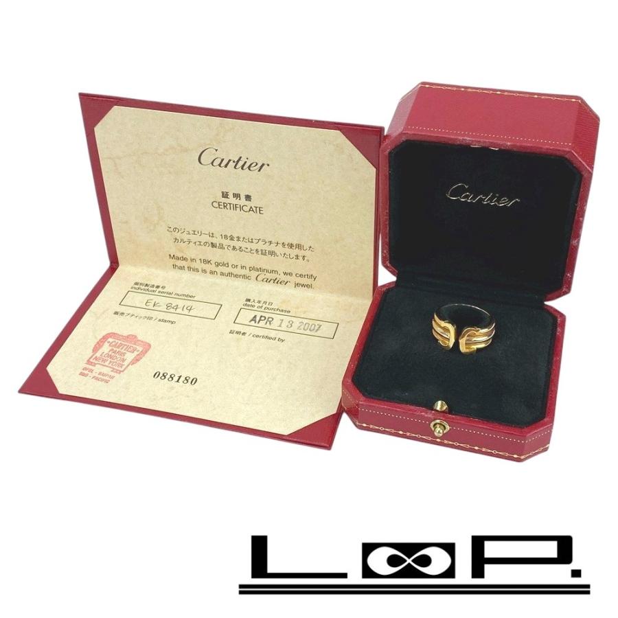□美品□ カルティエ 2C トリニティ リング 指輪 アクセサリー YG PG