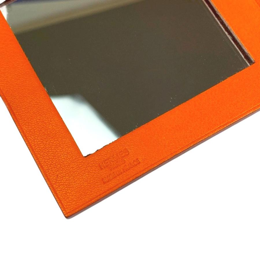 ■美品■　エルメス ミラー 手鏡 コンパクト 折りたたみ ヴォーガリバー オレンジ 【404429】1 |  | 07