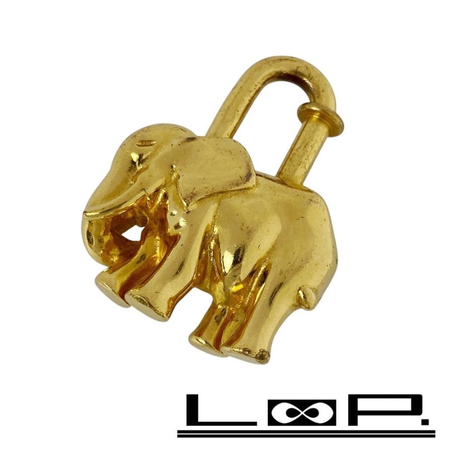 【美品・希少】エルメス　カデナチャーム　限定品　象　エレファント　ゴールド　GP 美品・希少】エルメス カデナチャーム 限定品 象 エレファント