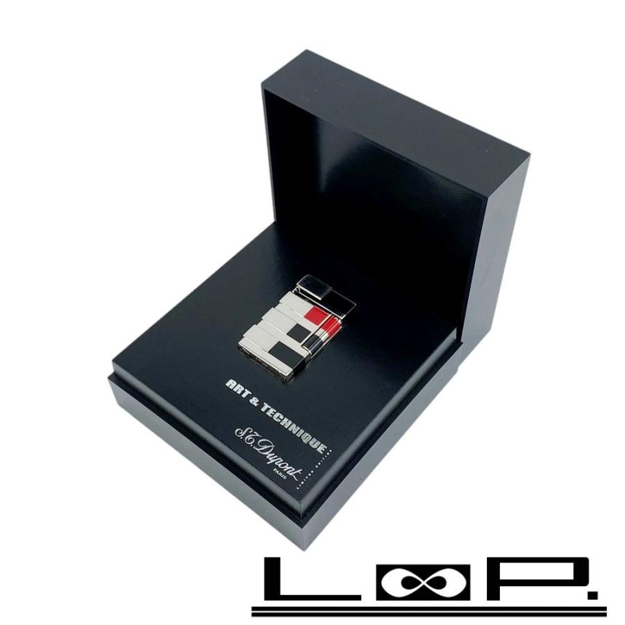 ■美品■　デュポン アート&テクニック ライター 煙草 タバコ シルバー ブラック レッド SS 箱  【406256】5 | 