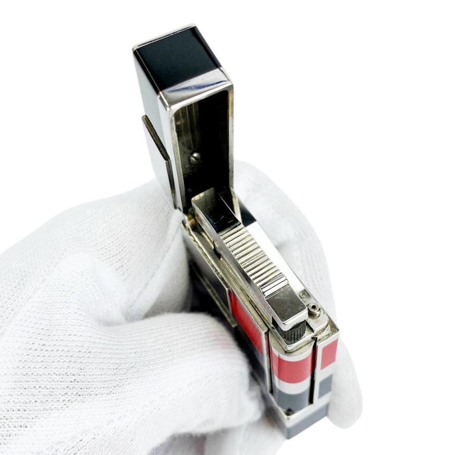 ■美品■　デュポン アート&テクニック ライター 煙草 タバコ シルバー ブラック レッド SS 箱  【406256】5 |  | 07