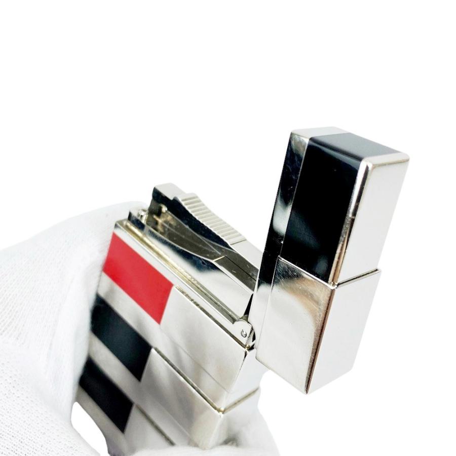 ■美品■　デュポン アート&テクニック ライター 煙草 タバコ シルバー ブラック レッド SS 箱  【406256】5 |  | 08