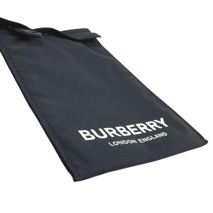 ■美品■　バーバリー マルチポーチ 小物入れ カラビナ付き ナイロン ブラック ホワイト シルバー 【407147】3 |  | 02