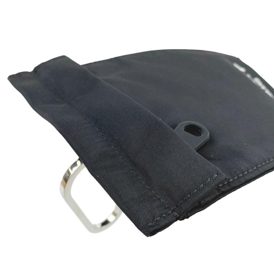 ■美品■　バーバリー マルチポーチ 小物入れ カラビナ付き ナイロン ブラック ホワイト シルバー 【407147】3 |  | 05