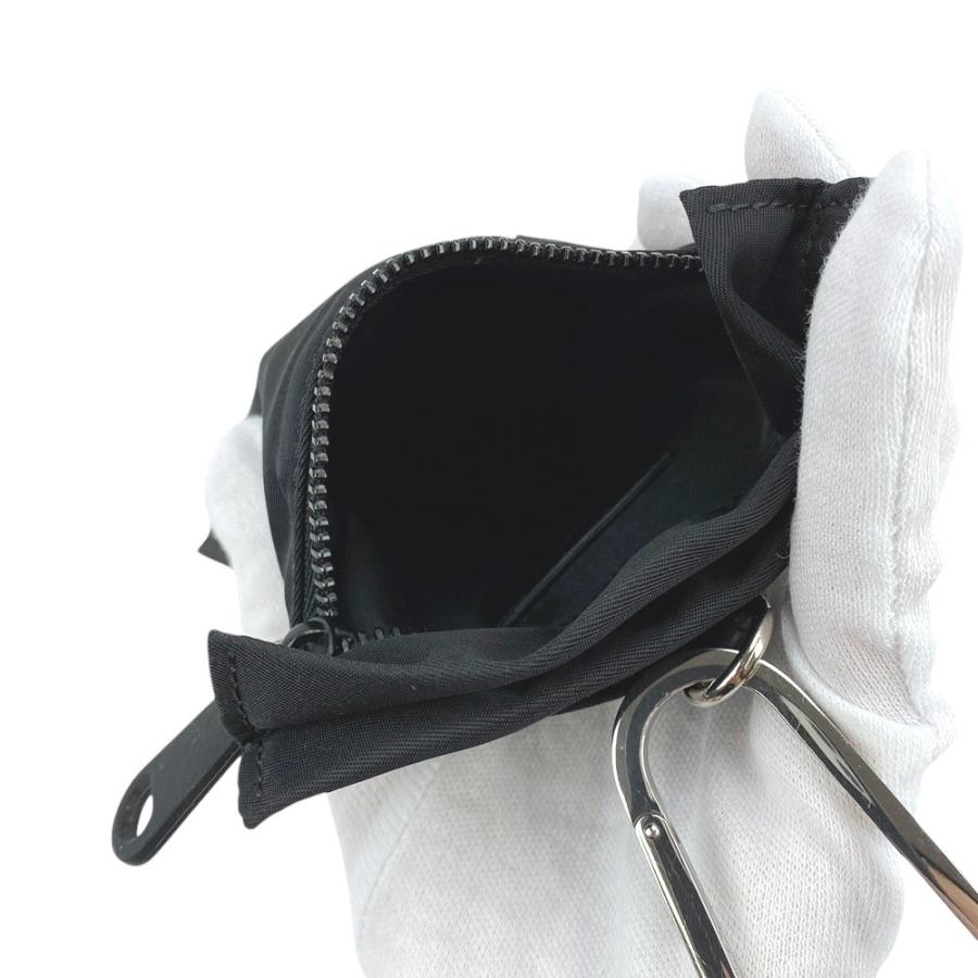 ■美品■　バーバリー マルチポーチ 小物入れ カラビナ付き ナイロン ブラック ホワイト シルバー 【407147】3 |  | 08