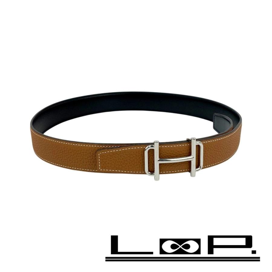 エルメス ■新同■ Hダンクル ベルト ファッション レザー SS ブラック ゴールド #85 D刻 箱 【407479】8 | 