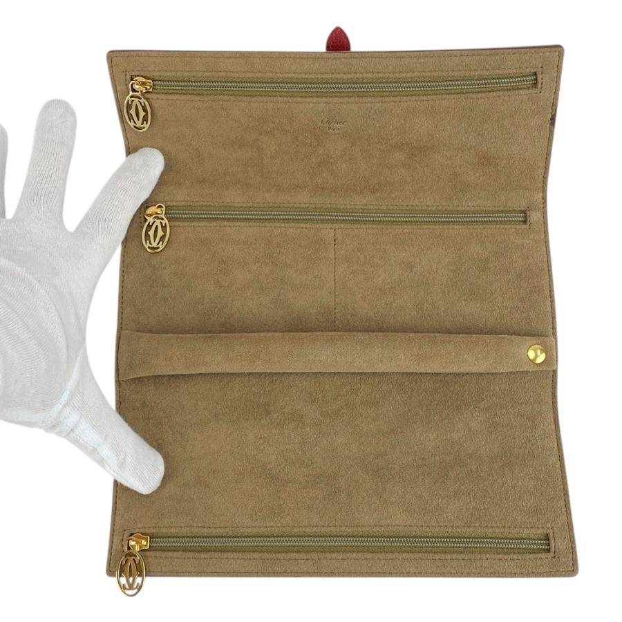 ■美品■　カルティエ ジュエリー アクセサリー ホルダー ケース トラベル 旅行 レザー レッド 箱 【408038】3 |  | 06