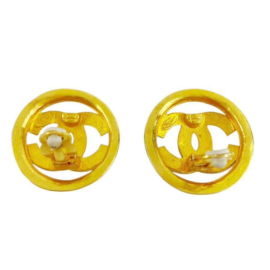 ■新同■　シャネル サークル ココ イヤリング アクセサリー GP ゴールド 94P 箱 【409042】3 |  | 06