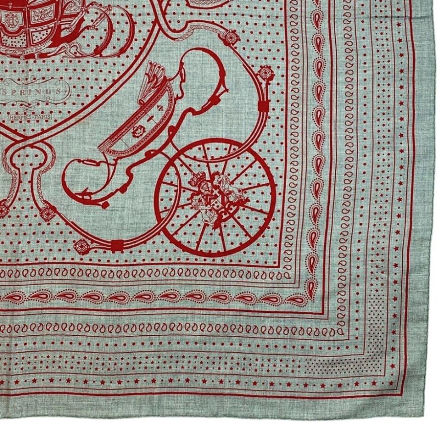 □新同□ エルメス カレジェアン 140 スプリングス スカーフ ストール