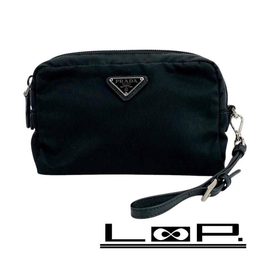 ■美品■　プラダ ポーチ メイク 化粧 小物入れ ナイロン ブラック NERO 1NE021 【410918】5 | 