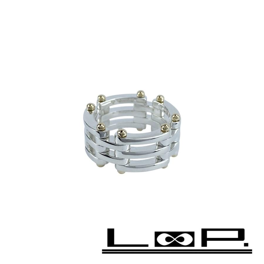 ティファニー ■新同■磨き済■ ゲート リング 指輪 シルバー ゴールド SV 925 K18 YG 750 #15号 11.9g 【412837】10 | 