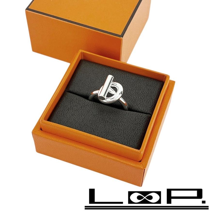 ■新同■磨き済■　エルメス エシャぺ リング 指輪 アクセサリー シルバー SV925 #59 箱 【413520】8 | 