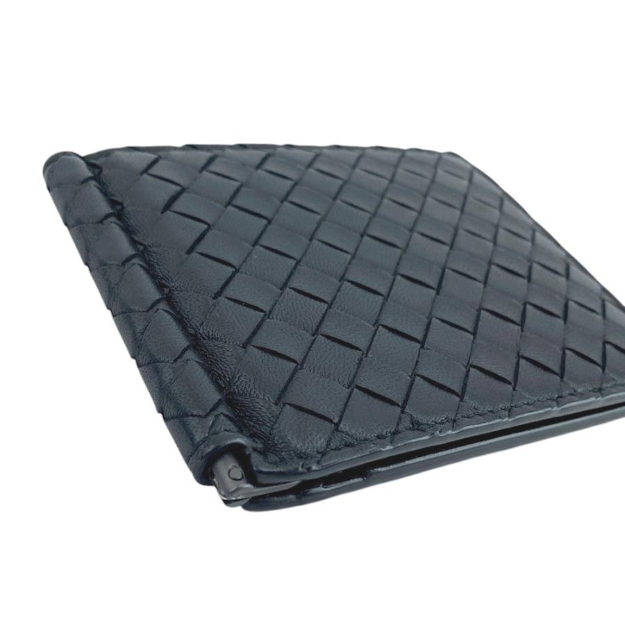 ボッテガヴェネタ イントレチャート レザー 二つ折り 財布 　ダークグレー BOTTEGA VENETA ボッテガヴェネタ 財布 メンズ 二つ折り財布