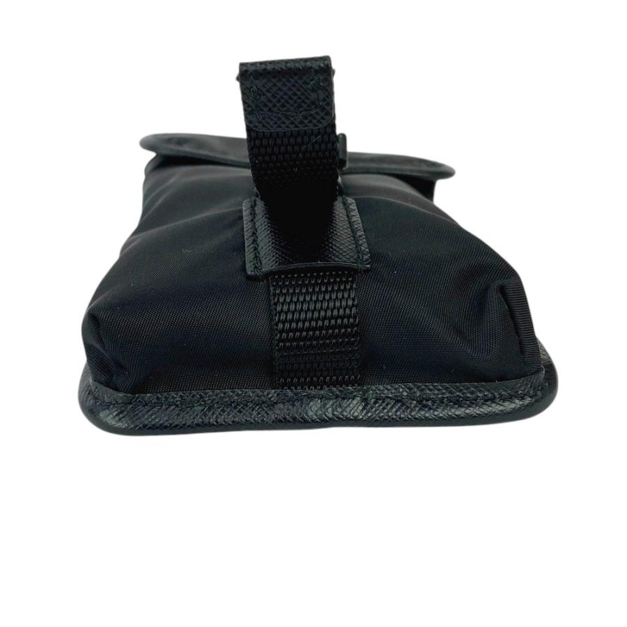 ■新同■　プラダ スマホケース ポーチ バッグチャーム フック付き ナイロン ブラック 2TT064  【415180】7 |  | 04