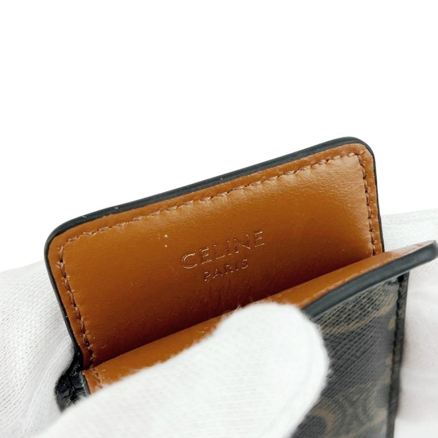 ■美品■　セリーヌ スモールヘアコーム 櫛 クシ ケース付き トリオンフ べっ甲柄 レザー ブラウン系マルチカラー 箱 【416439】7 |  | 08