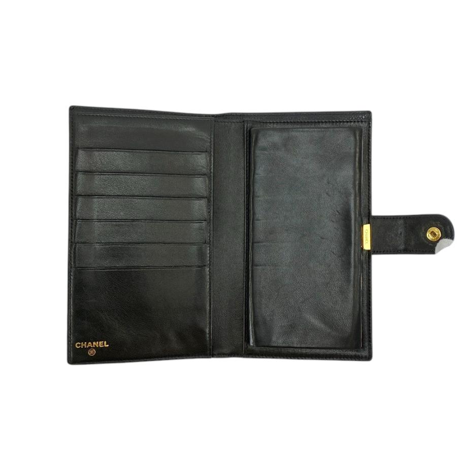 □美品□ シャネル がま口 長財布 二つ折り ウォレット キャビアスキン