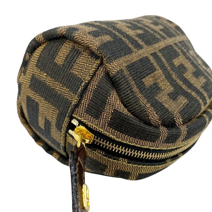 ■美品■　フェンディ ズッカ ポーチ 化粧ポーチ キャンパス ブラウン 12725【417160】8 |  | 02