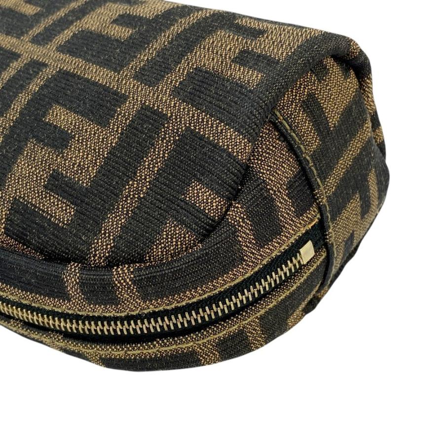 ■美品■　フェンディ ズッカ ポーチ 化粧ポーチ キャンパス ブラウン 12725【417160】8 |  | 03