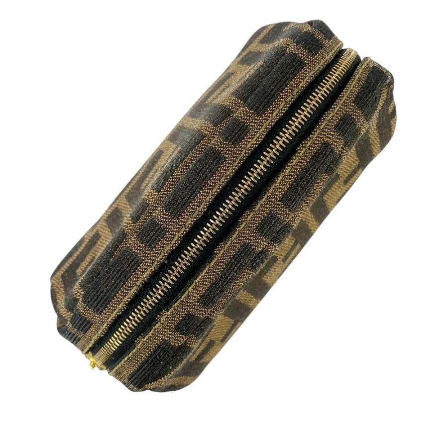 ■美品■　フェンディ ズッカ ポーチ 化粧ポーチ キャンパス ブラウン 12725【417160】8 |  | 04