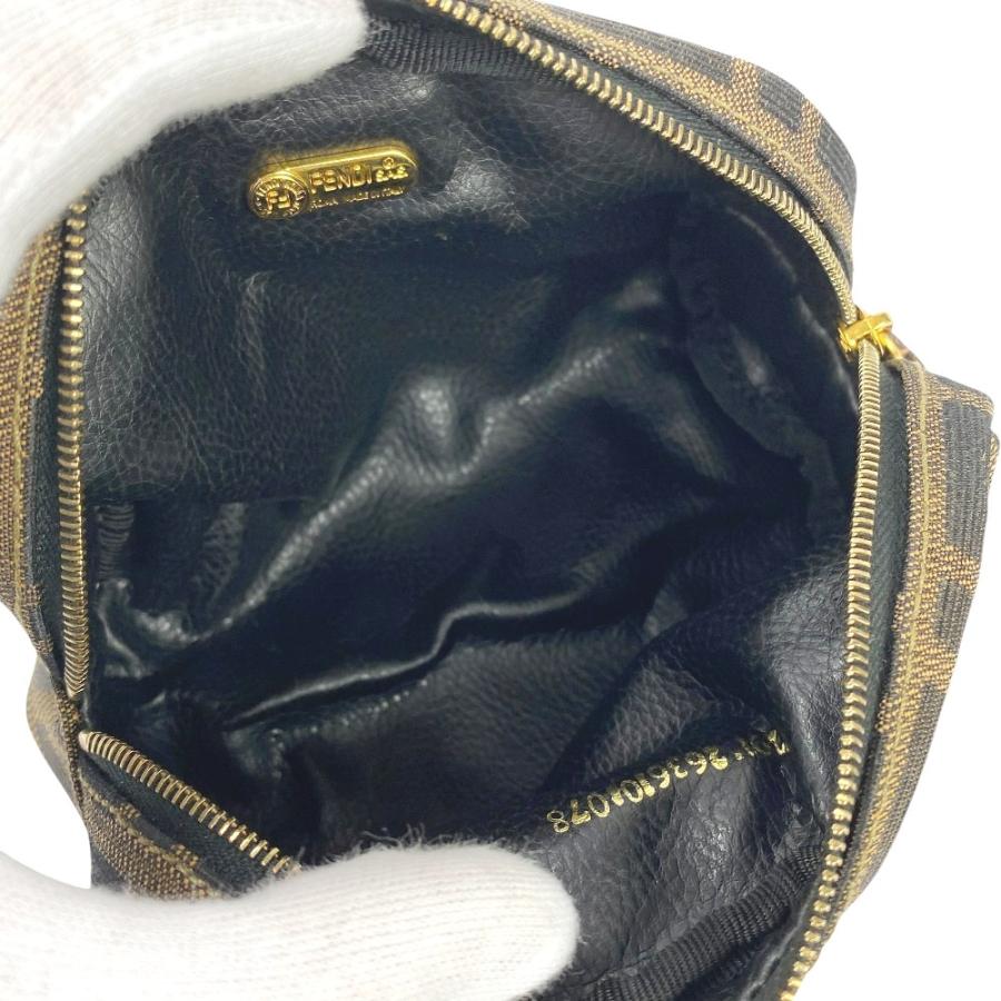 ■美品■　フェンディ ズッカ ポーチ 化粧ポーチ キャンパス ブラウン 12725【417160】8 |  | 06