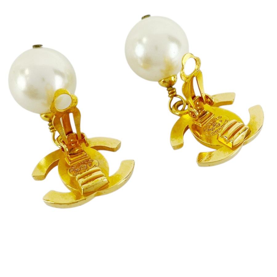 ■美品■　シャネル ココ ターンロック イヤリング アクセサリー フェイクパール GP ゴールド 96P 【419188】3 |  | 02