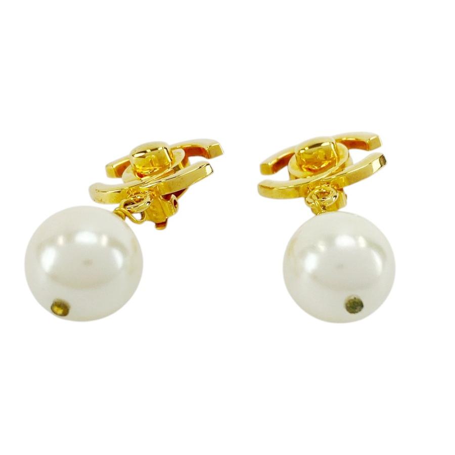 ■美品■　シャネル ココ ターンロック イヤリング アクセサリー フェイクパール GP ゴールド 96P 【419188】3 |  | 03
