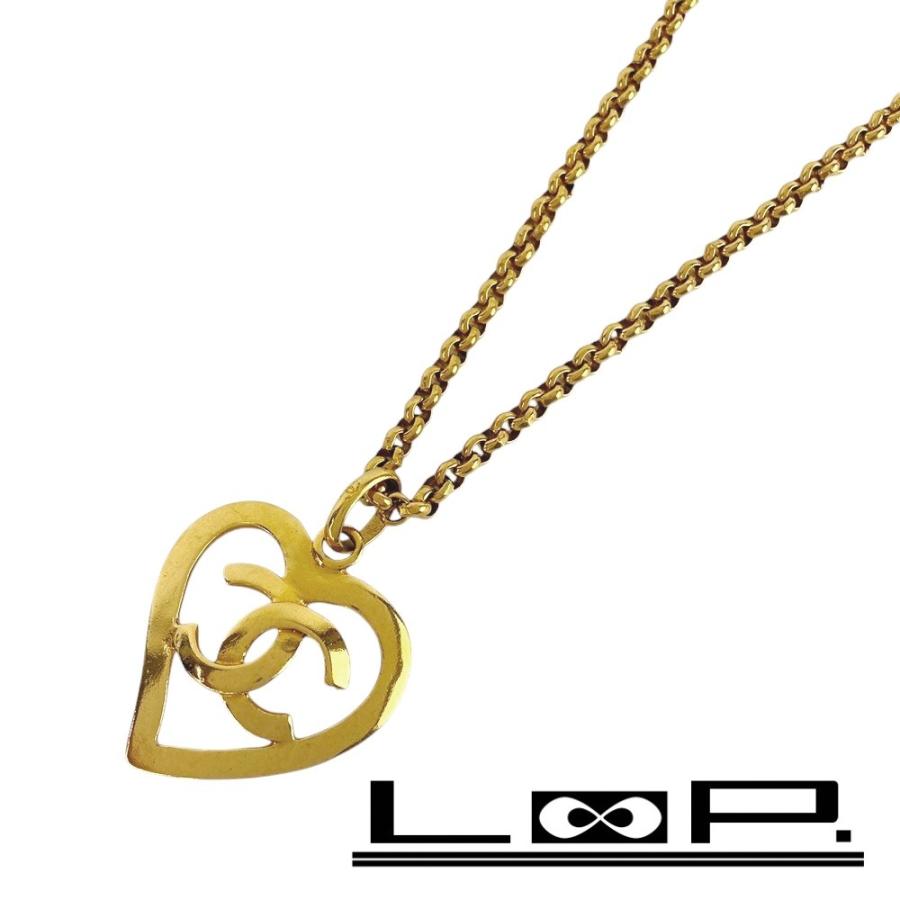 □美品□ シャネル ココ ハートネックレス アクセサリー 大ぶり