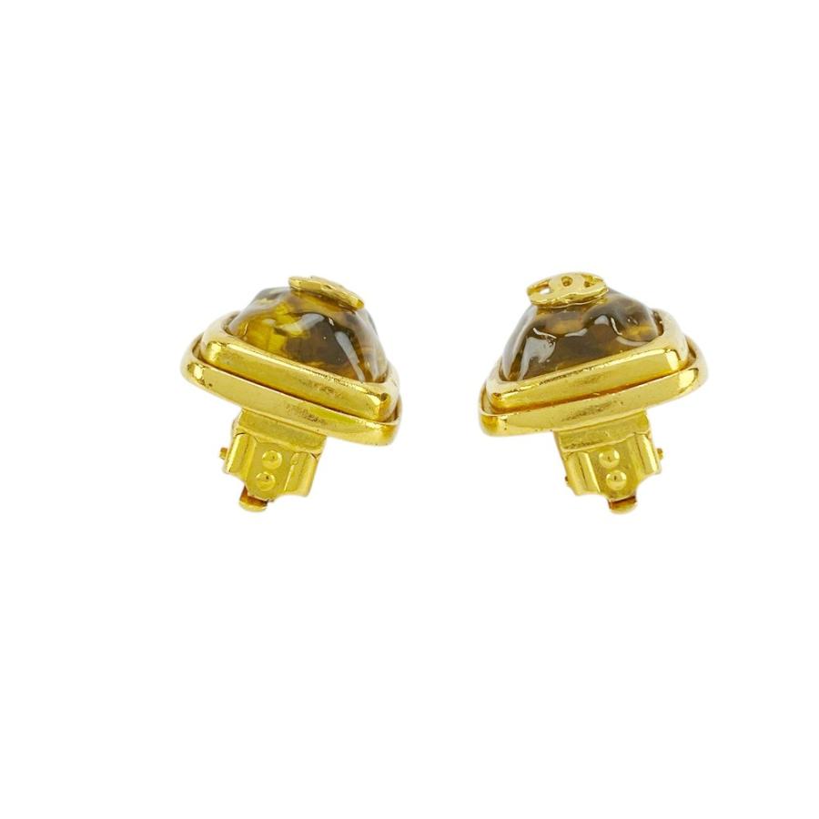 ■美品■　シャネル ココ イヤリング アクセサリー スクエア カラーストーン GP ゴールド 99A 箱 【419249】3 |  | 04