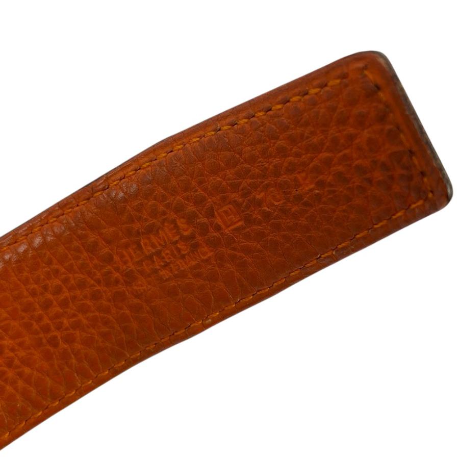 ■中古■　エルメス トゥアレグ ベルト ビジネス レザー SS シルバー ブラック オレンジ □H刻 #70 【419591】5 |  | 05