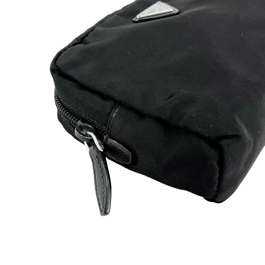 □中古□ プラダ リストレットポーチ メイク 化粧 小物入れ ナイロン  