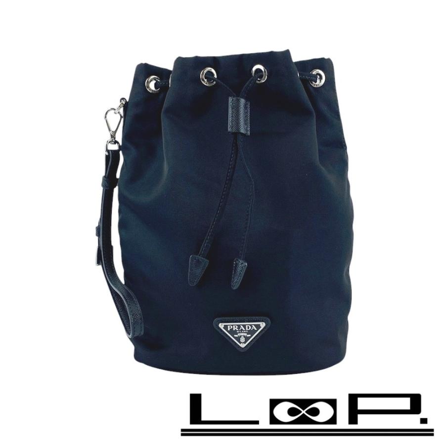 ■新同■　プラダ Re-Nylon 巾着 ポーチ テスート ナイロン ブラック 1NS369【421068】8 | 