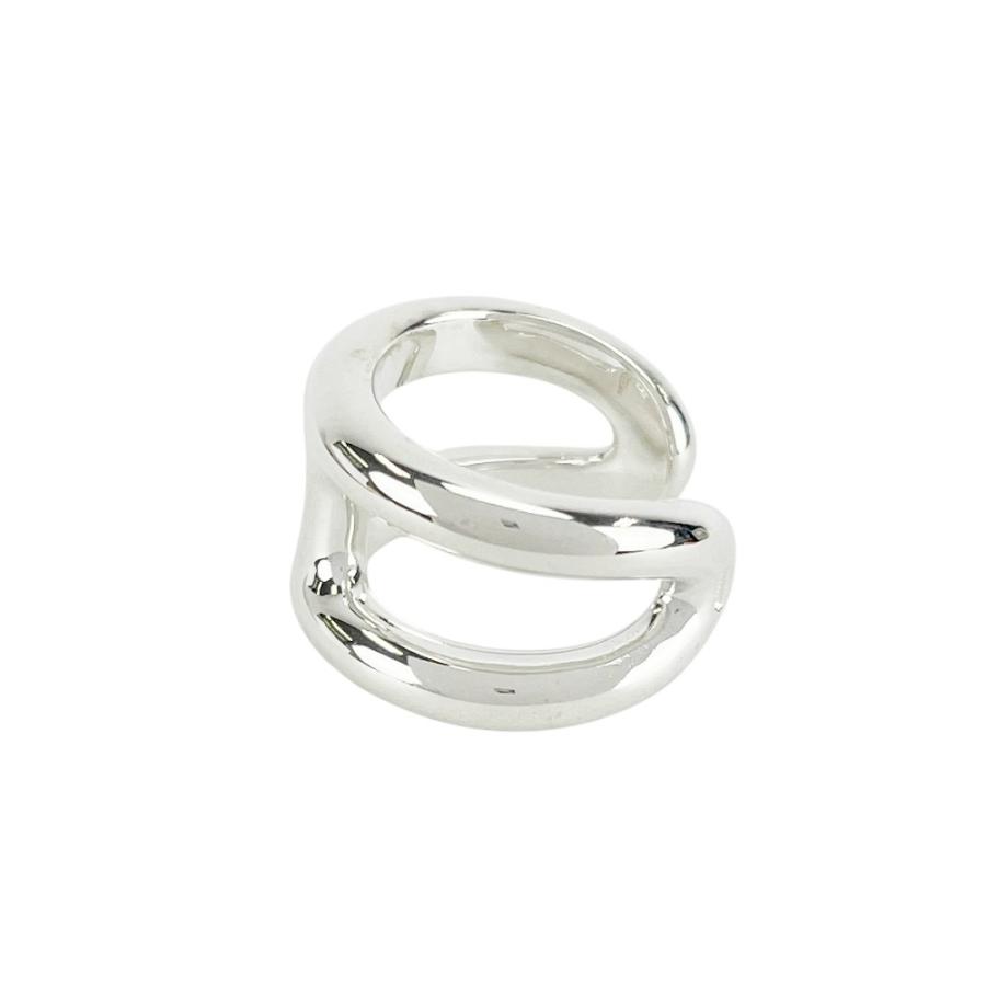 ■新同■磨き済■　エルメス オスモズ リング H ロゴ 指輪 アクセサリー シルバー SV925 #49 箱 【421617】8 |  | 02