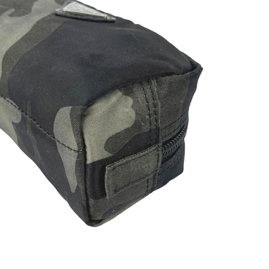 ■美品■　プラダ ポーチ 化粧ポーチ テスート ナイロン 迷彩 カモフラ グリーン系 h31463g【422201】8 |  | 03